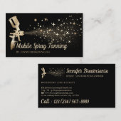 ブラック金ゴールドモバイル絵を描体タンスプレー 名刺 (正面/裏面)