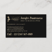 ブラック金ゴールドモバイル絵を描体タンスプレー 名刺 (裏面)