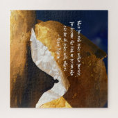 ブラック金ゴールドヨガ瞑想インストラクター霊気マスター ジグソーパズル (横)