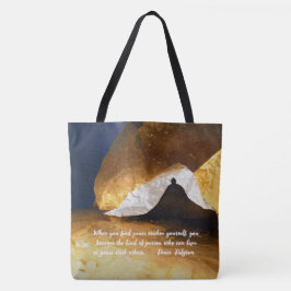 ブラック金ゴールドヨガ瞑想インストラクター霊気マスター トートバッグ