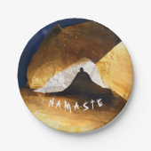 ブラック金ゴールドヨガ瞑想インストラクター霊気マスター ペーパープレート (正面)