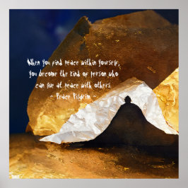 ブラック金ゴールドヨガ瞑想インストラクター霊気マスター ポスター