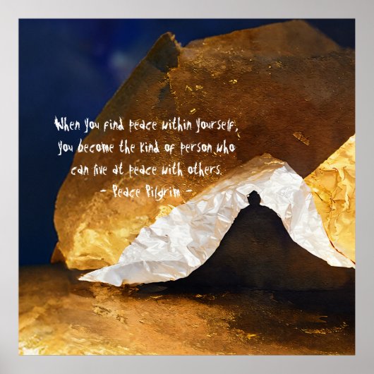 ブラック金ゴールドヨガ瞑想インストラクター霊気マスター ポスター (正面)