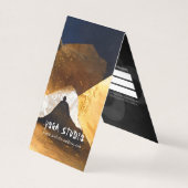 ブラック金ゴールドヨガ瞑想インストラクター霊気マスター 名刺 (正面)