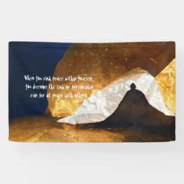 ブラック金ゴールドヨガ瞑想インストラクター霊気マスター 横断幕