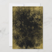 ブラック金ゴールドライト卒業パーティー招待状 招待状 (裏面)