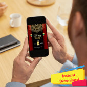 ブラック金ゴールドラエレガントマダンイフタルパーティの招待状 招待状