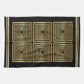 ブラック金ゴールドラグジュアリーなシェフ キッチンタオル (横)