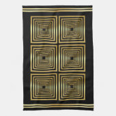 ブラック金ゴールドラグジュアリーなシェフ キッチンタオル (縦)