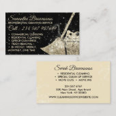 ブラック金ゴールドラグジュアリークリーニングメイドジャニージュード 名刺 (正面/裏面)