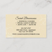 ブラック金ゴールドラグジュアリークリーニングメイドジャニージュード 名刺 (裏面)