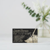 ブラック金ゴールドラグジュアリークリーニングメイドジャニージュード 名刺 (スタンド正面)