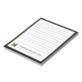 ブラック金ゴールドラグジュアリーライン ノートパッド (回転)