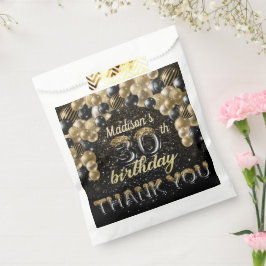 ブラック金ゴールドラグジュアリー30歳パーソナライズされた誕生日 フェイバーバッグ
