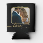 ブラック金ゴールドラブスク結婚リプトの写真 缶クーラー (正面)