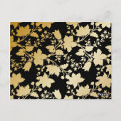 ブラック金ゴールドリングや輪イスラム婚約 ポストカード (裏面)