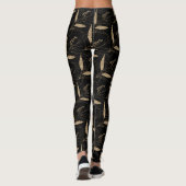 ブラック金ゴールドリーフのアクティブレギンス レギンス (裏面)