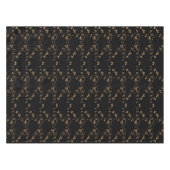 ブラック金ゴールドリーフライトハウスルートデコール テーブルクロス (正面(横))