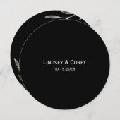 ブラック金ゴールドリーフRSVPカード2 (正面/裏面)