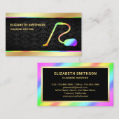 ブラック金ゴールドレインボー掃除機清掃サービス 名刺 (正面/裏面)