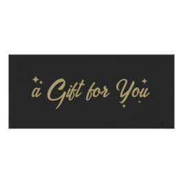 ブラック金ゴールドレトロモダンギフト券 ラックカード