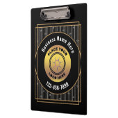 ブラック金ゴールドロゴオフィスのパーソナライズ クリップボード (左)