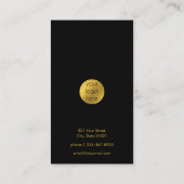 ブラック金ゴールドロゴソーシャルメディアと当社の接続 名刺 (裏面)