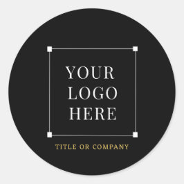 ブラック金ゴールドロゴモダンソーシャルメディアのアイコン ラウンドシール