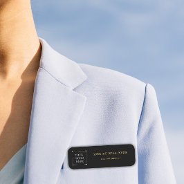 ブラック金ゴールドロゴモダンソーシャルメディアのアイコン 名札