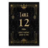 ブラック金ゴールドローアリング20sアールデコ テーブルナンバー (裏面)