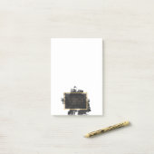 ブラック金ゴールドローズブーケビジネス ポストイット (デスク上)