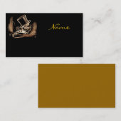 ブラック金ゴールドヴィンテージ不機嫌ハッタービジネスカード 名刺 (正面/裏面)
