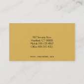 ブラック金ゴールド任意のプロフェッショナルカスタム写真 名刺 (裏面)