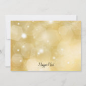 ブラック金ゴールド企業のツリーホリデーパーティー 招待状 (裏面)