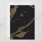 ブラック金ゴールド写真の誕生日パーティーへの招待 招待状 (裏面)