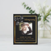 ブラック金ゴールド写真弓の葬儀プログラム (スタンド正面)