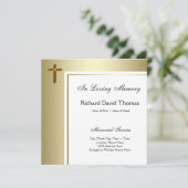 ブラック金ゴールド十字架の愛の記憶の記念碑 招待状 (スタンド正面)