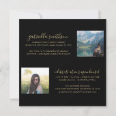 ブラック金ゴールド卒業オープンハウススクエアアナウンセム 案内状 (裏面)