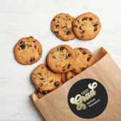 ブラック金ゴールド卒業パーティーの好意カスタム ラウンドシール