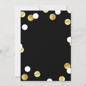 ブラック金ゴールド卒業パーティー招待状 招待状 (裏面)