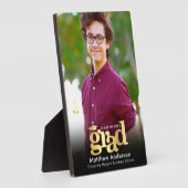 ブラック金ゴールド卒業写真はっきりしたタイポグラフィモダン フォトプラーク (側面)