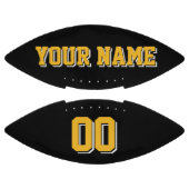 ブラック金ゴールド及びホワイトカスタムサッカー アメリカンフットボール (パネル)