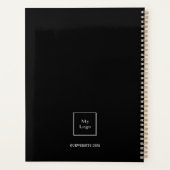 ブラック金ゴールド名イニシャル写真事業2023 プランナー手帳 (裏面)