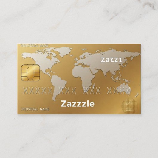 ブラック金ゴールド名刺 名刺 (正面)