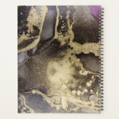 ブラック金ゴールド名前付き抽象芸術プランナー プランナー手帳 (裏面)