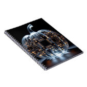 ブラック金ゴールド回路基板ガラスパンプキン ノートブック (右側)