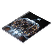 ブラック金ゴールド回路基板ガラスパンプキン ノートブック (左側)