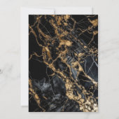 ブラック金ゴールド大理石50thバースデーパーティー 招待状 (裏面)