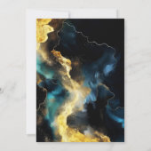 ブラック金ゴールド天空95歳の誕生日パーティー 招待状 (裏面)