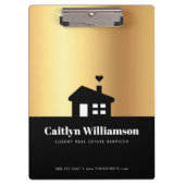 ブラック金ゴールド実在エステートブローカーエージェントハモダンウス クリップボード (正面)